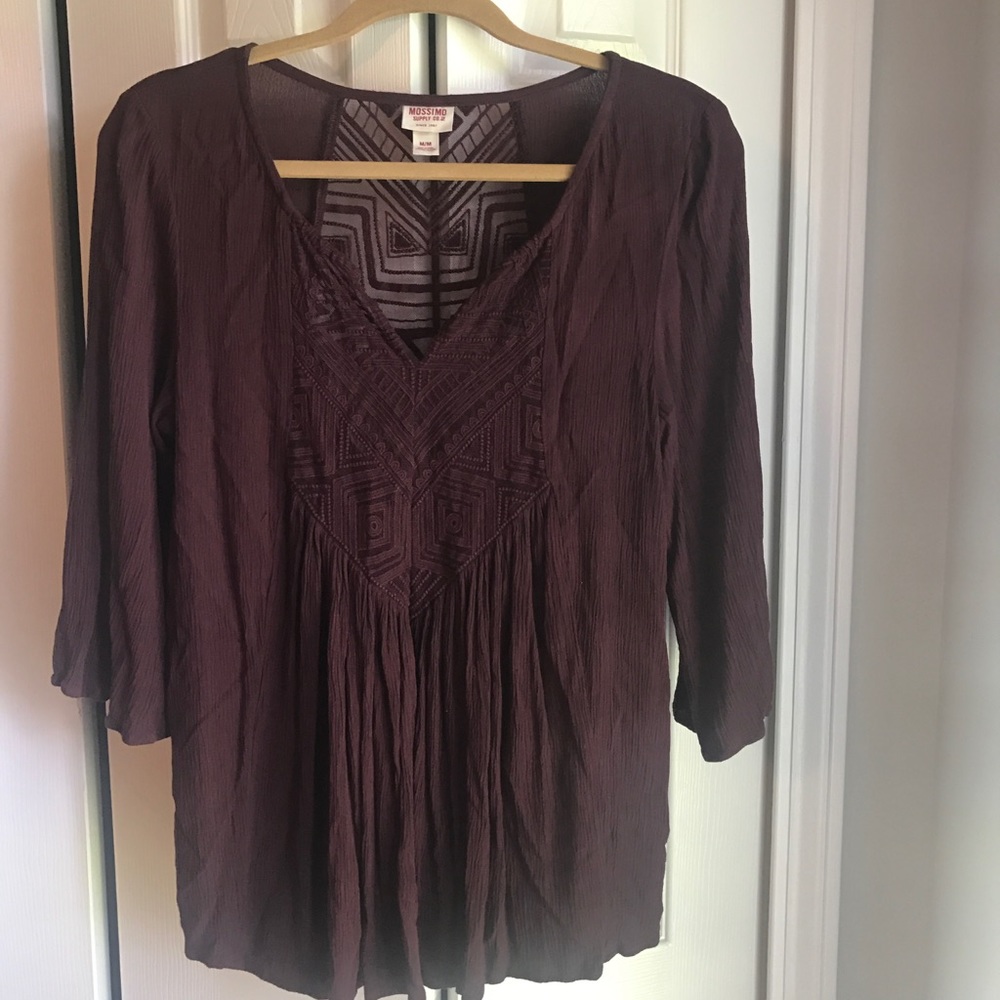 Mossimo eggplant blouse size medium